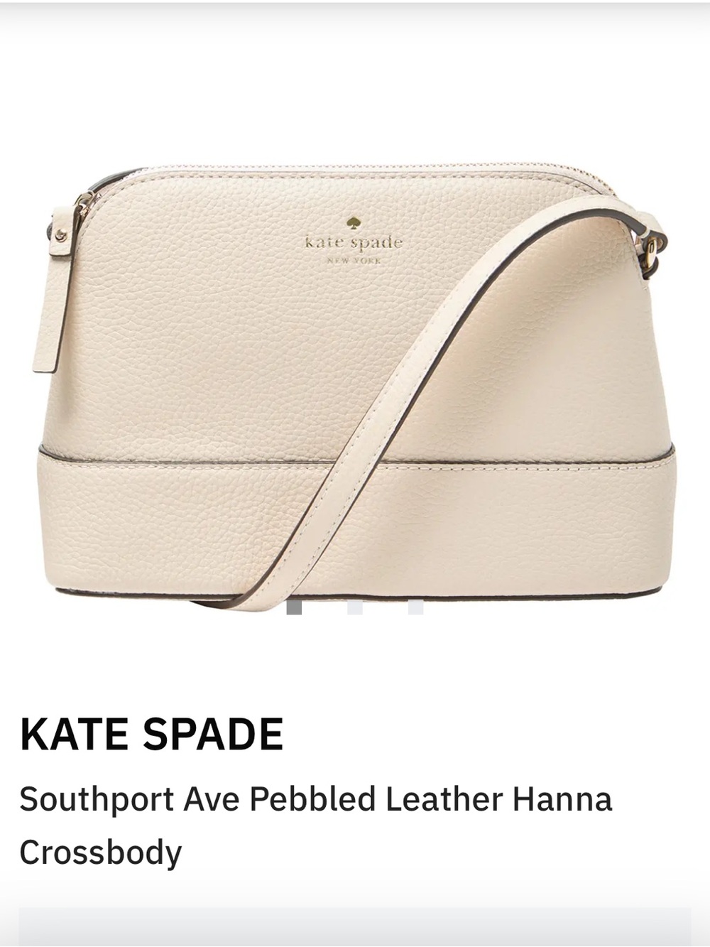 Kate Spade Southport Ave Pebbled Leather Hanna Crossbody NWT